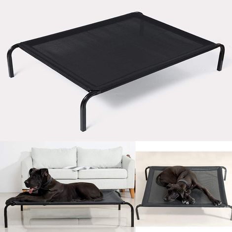 Elevated Dog Bed Portable Cooling Pet Sleeping Bed Waterproof Outdoor Raised Camping Pet Breathable Mesh Pet Bed Mat Dog Cot Sleep Bed (1/5)