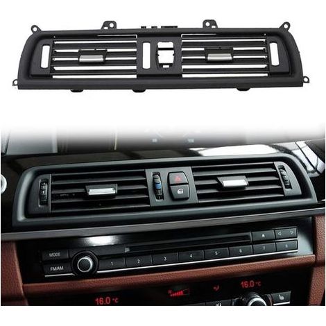 Compatible avec grille d'aération avant BMW série 5, F10/F11 grille d'aération avant AC, console de rechange pour tableau de bord (compatible avec BMW 520 523 525 528 530 535 550 2010-2016） (1/5)