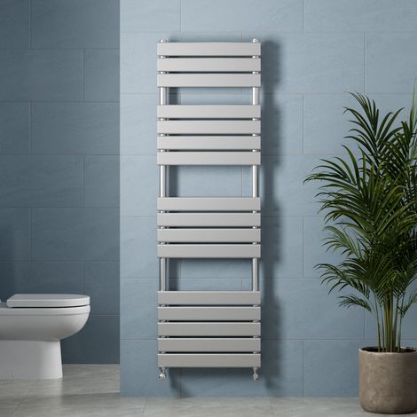 Chrome Flat Panel Heated Towel Rail Bathroom Radiator 1600 x 500mm (1/5)