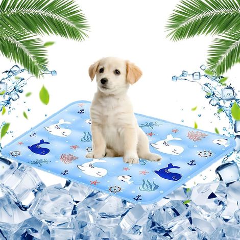 CCYKXATapis Rafraichissant Chien Chat 40 X 50cm,Tapis Fraicheur Chien ,Imperméable Pliable Résistant,Cat Cooling Mat pour Taille Petite à Moyenne(Baleine) (1/5)