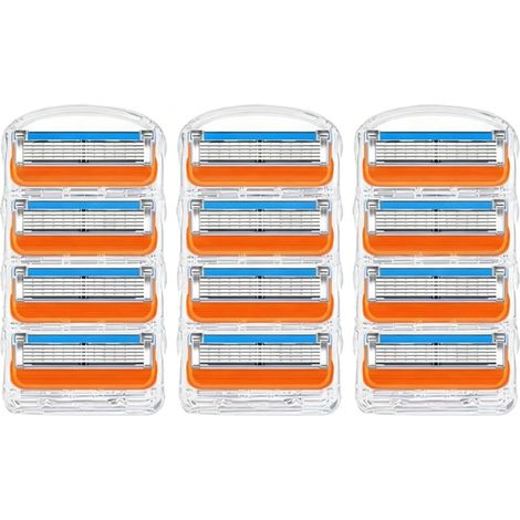 rasoir electriques hommes-Lot de 12 paquets de 5 lames de rechange pour rasoir Gillette Fusion ProGlide Power