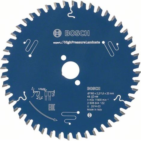 Lama per sega circolare Bosch Expert for High Pressure Laminate per seghe da tavolo 250 x 30 x 2,8 mm 80 - 2608644359 (1/4)