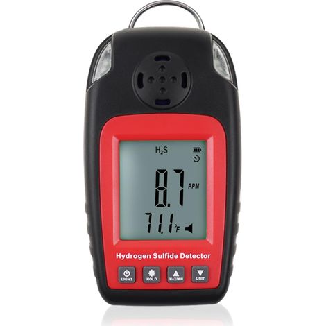 Détecteur de sulfure d'hydrogène Détecteurs de gaz et alarmes Électrochimique H2S H₂S Moniteur Compteur Capteur Alarme d'empoisonnement Écran LCD Rétroéclairage (1/5)