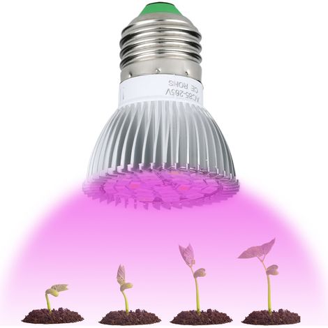Ampoule LED horticole E27, 28 W, pour la culture de légumes en intérieur, en serre et en hydroponie. (1/5)