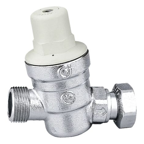 Réducteur de pression incliné, pour la sécurité de la chaudière. Raccord 3/4 "F Caleffi 533151  Chromé