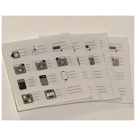 Lot de 60 étiquettes signalétiques autocollantes pour disjoncteur – Repérage circuits électriques – Adapté sans porte-étiquette – 12 autocollants par plaquette – Alternative Elec