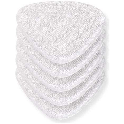 Lot de 6 housses de rechange pour nettoyeur vapeur Vileda, Steam pour chiffons en fibre super fine Vileda - Durable et ajustement parfait - Lavables - Réutilisables (blanc) (1/4)