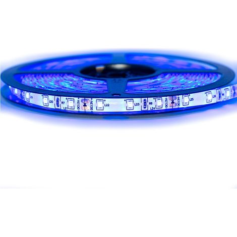 Kit Ruban Professionnel 3528 - 60 leds/m - 1m, 2.5m, 5 ou 10 mètres au choix- Bleu anti-éclaboussure (IP65) Transformateur: Alimentation Inclus - Longueur: 1 mètre (1/5)