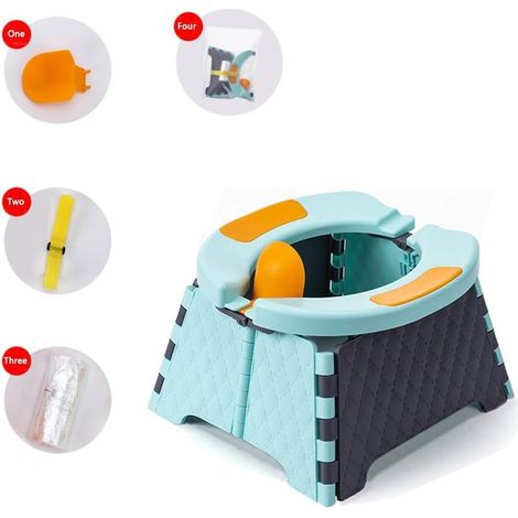 Commode de voyage pour enfants (bleue) Commode pliante Commode d'intérieur/extérieur