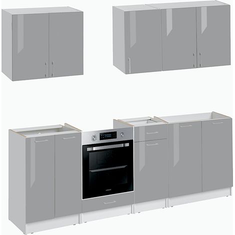 Cocina completa ECO Gris Brillo 240 cm (1/5)