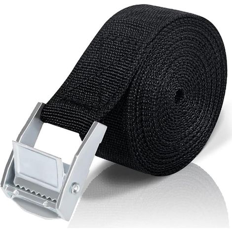 Sangles d'arrimage à cliquet, sangles de fixation de 8 m avec verrou de serrage, sangles d'arrimage pour porte-bagages de voiture, vélo, camion ou sac de transport (1/5)
