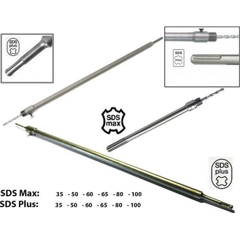 Tige En Acier Pour Coupeur De Carottes Avec Attachement Sds Max Ou Sds Plus Cm -11 Cm Sds Plus - (1/3)