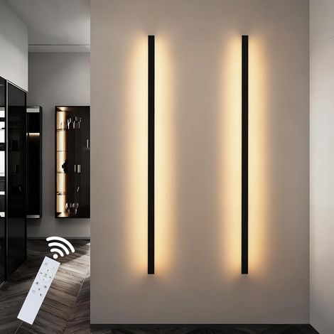 2 PAR LED Indoor Wall Light 100CM Black Modern Lamp Corridor Swivel Design Stair Lamp Indirect Warm White Wall Lighting Living Room Bedroom Corridor Stairwell Bed (1/5)