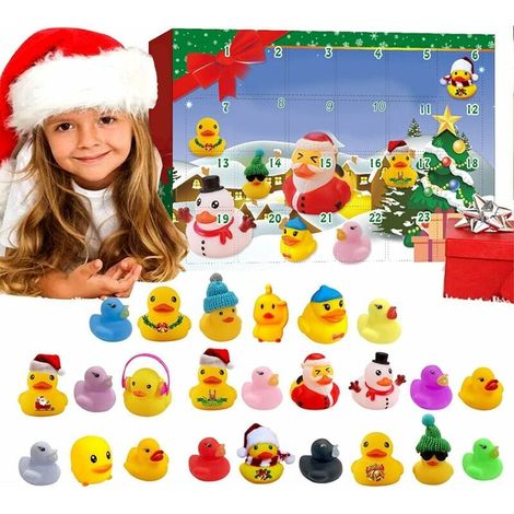 Canard En Caoutchouc - Calendrier De L'Avent De Bain 24 Jours - Jouet Pour Enfant À Utiliser Sous L'Eau - 24 Pièces (1/5)