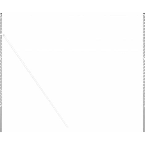Grillage rouleau,Poteaux de clôture 12 pcs Argent 200 cm Acier peint par poudre (1/5)
