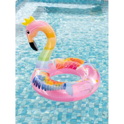 Bouée gonflable flamant rose, 74 x 70 cm,Jouets de sports nautiques pour les vacances d'été à la plage (1/4)