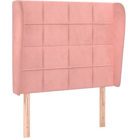 Maison Exclusive - Testiera ad Orecchio Rosa 103x23x118/128 cm in Velluto (1/5)