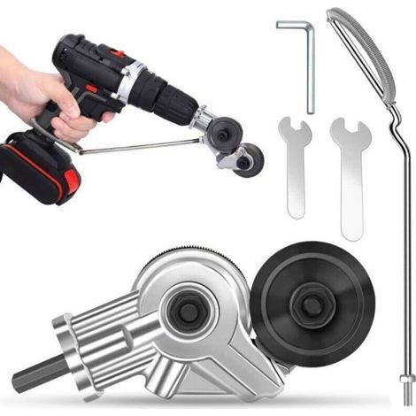 Grignoteuse de Tôle - Cisaille Métal pour Perceuse Électrique - Coupe Tôle Acier Inoxydable Aluminium Cuivre Fer - 1 Pièce (1/4)