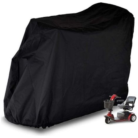 Pair Housse robuste pour scooter de mobilité, 120 x 90 x 50 cm, imperméable, 420D (1/4)