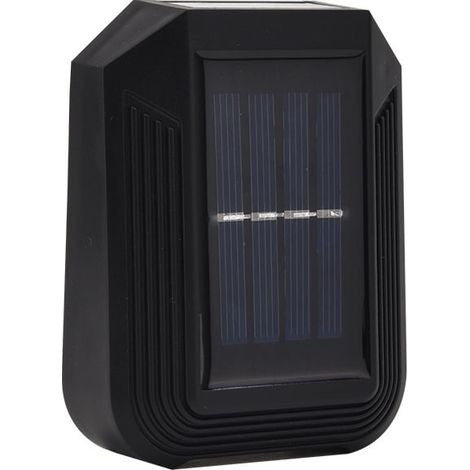Luminaire Solaire Murale - 6 LED - IP65 - Éclairage Extérieur Jardin Clôture Allée - Blanc/Chaud - 11 x 8,5 x 2,5 cm - 1 Pièce (1/5)
