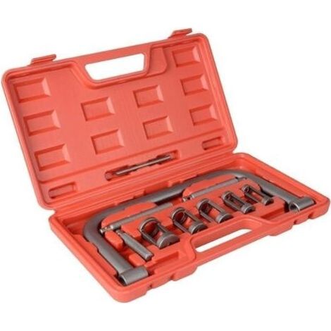 10 Pièces Compresseur de Ressort de Soupape Kit, Compresseur de Ressort avec Leve Soupape, Universel Portable Ensemble D'outils de Réparation Automobile, pour Voitures, Motos (1/5)