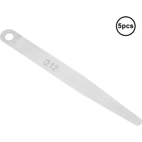 5 jauges d'épaisseur de 0,12 mm, outil de mesure d'épaisseur métrique (0,12 mm) (1/5)
