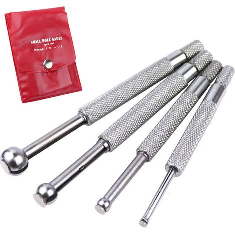 Teleskop-Lochlehren für kleine Löcher, 4 Stück, silver (1/4)