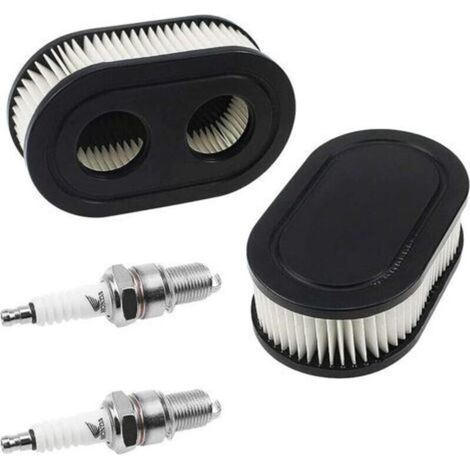 Air Filter for Briggs & Stratton 798452 and 5432 Engine Parts Lawn Mower Air Filter 593260 with 2 Spark Plugs (1/5)