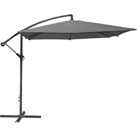 Freiarm-Sonnenschirm quadratisch anthrazitgrau 250x250 cm