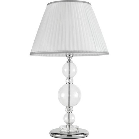 Lampada da tavolo BACH 40x66 cm in vetro trasparente Cromo (1/2)