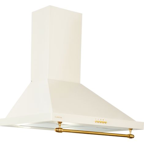 Klarstein Hotte Aspirante Cuisine 9 cm, Hotte Cheminée avec Filtres à Charbon, 61m³/h, 165W, Hotte de Cuisine en Acier Inoxydable avec Recirculation, Panneau de Commande, Eclairage LED, Classe A