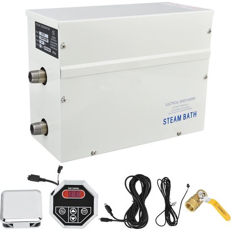3KW Steam Shower Generator, Automatic Descaling for Bath, Sauna, Hammam - Spa Accessory 220-240V (1/5)