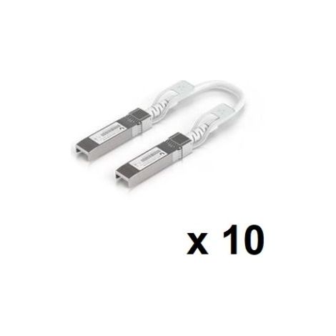 Ubiquiti UACC-Uplink-SFP28-0.15M-10 Pack 10 cables de conexi&oacute n directa con optimizaci&oacute n autom&aacute tica de enlace para interconexiones