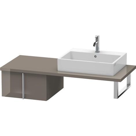 VERO mobile basso consolle 285x500x518mm flanella grigio lucido