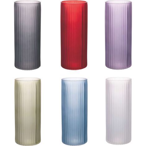 VASO VETRO 12X29CM 6 COLORI ASSORTITI (1/5)