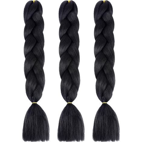 Cheveux Tressés Ombre - 60 Cm - Pour Box Braids Crochet Braids Dreadlocks - 3 Paquets 300 G (1/5)