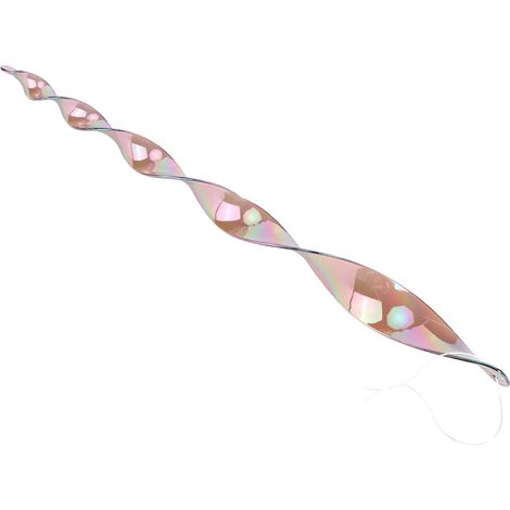 Bâtonnets anti-oiseaux pour jardin, en spirale, colorés, couleur café, répulsifs, à torsion, réfléchissants, vendus par paquet de 4. (1/5)