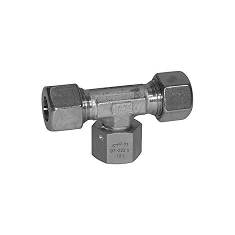 Raccord en T réglable - Cône d'étanchéité - Écrou M26 x 1,5 i- Diamètre extérieur du tube : 18 mm - PN max. 315 bar - Acier inoxydable 1.4571