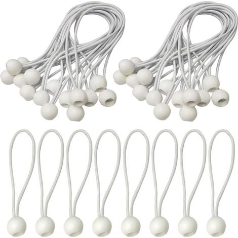 50 pezzi di corde elastiche, corde elastiche con palline, corde elastiche per teloni, corde elastiche con palline, corde elastiche per teloni, tende, campeggio (1/4)