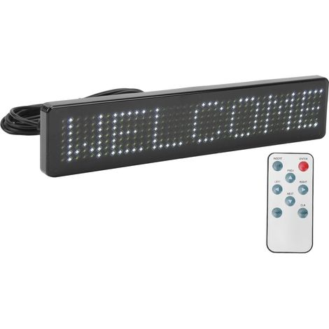 Panneau LED matriciel Z741W blanc, programmable avec télécommande, pour magasin, bar, hôtel, voiture, affichage défilant personnalisé. (1/5)