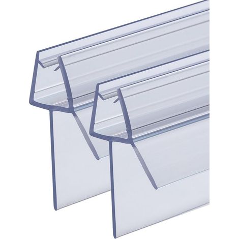 Joint De Douche - 2 Pièces - PVC Transparent - Lèvre 20mm - Verre 6-8mm - 100cm (1/5)