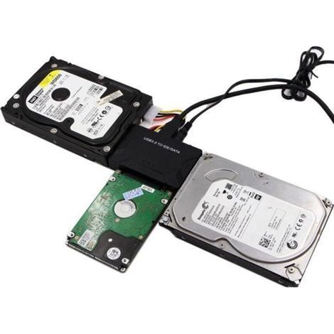 pair USB3.0 à IDE - SATA Convertisseur USB IDE SATA Adaptateur Disque Dur SATA EU Lin 391 (1/4)