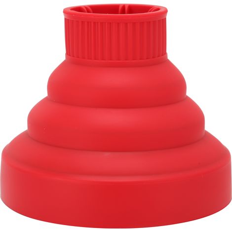 Diffuseur de sèche-cheveux pliable universel, accessoire de voyage rétractable rouge, embout pliant pour séchage capillaire (1/5)