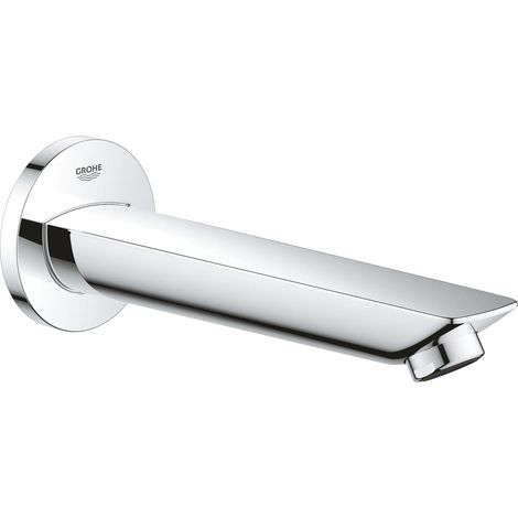 Bec de robinet mural pour Baignoire (Saillie 171 mm, Aérateur, Filetage mâle 1/2 pouce), Chrome, 13255001 (1/5)