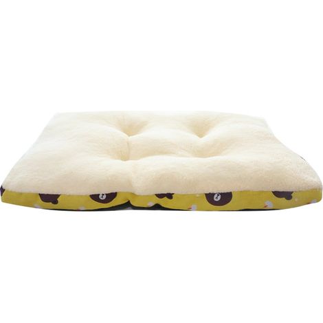 Tapis pour animaux de compagnie épais, tapis chaud doublé en polaire, conception antidérapante monobloc, 5840cm, jaune. (1/5)