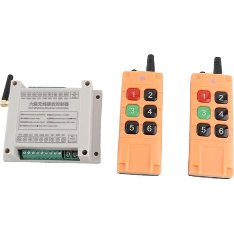 6 Channel Wireless Remote Control Relay Switch Motor Light Door Window Controller Universal Motor 433MHz 12V DC (1/5)