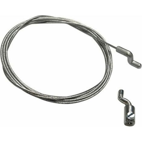 Câble flexible universel en acier pour tondeuses à gazon avec serre-câble ZS, idéal pour la commande des gaz et de l'accélérateur, 1900 mm, tête SZ, matériel de jardinage