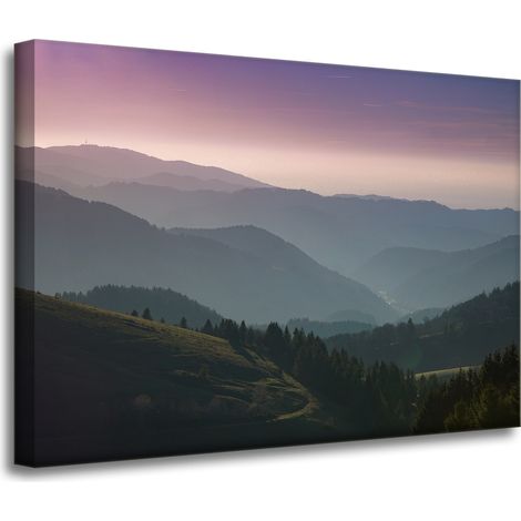 Leinwanddruck Naturstraße Bergblick 70x50