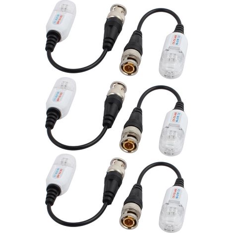6 pièces UTP vert CVI TVI AHD passif HD vidéo Balun émetteur-récepteur blanc (1/3)