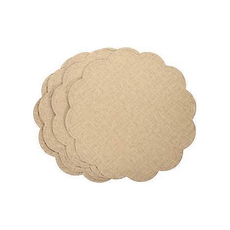 4er-Set Platzsets in Blumenform aus PU-Leder, wiederverwendbare Tischsets für die Küche